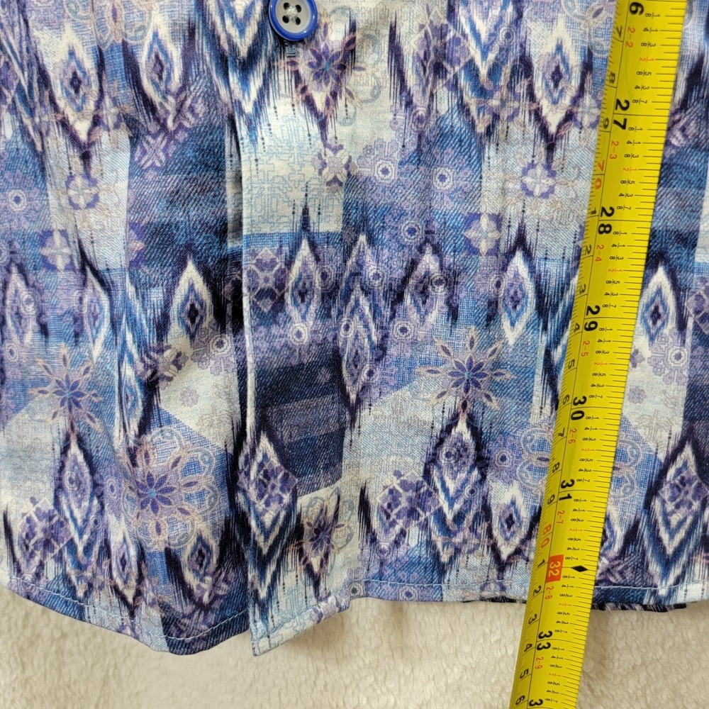 NWT $198 Robert Graham OAKLEY Geometric L/S Shirt Mens 3XL Flip Cuff Resort Wear - Picture 8 of 10